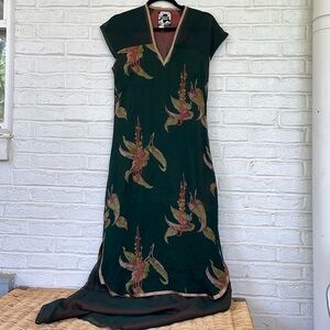 Rare Vintage Made in England Carnaby Street Design by Aristos Maxi Dress